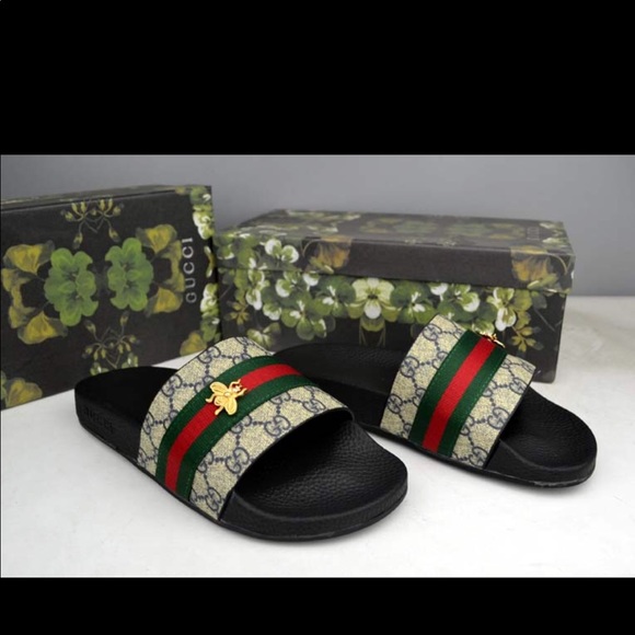 bee gucci sliders